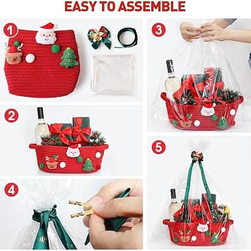 Christmas Baskets for Present Decorative Basket Present for Women Men