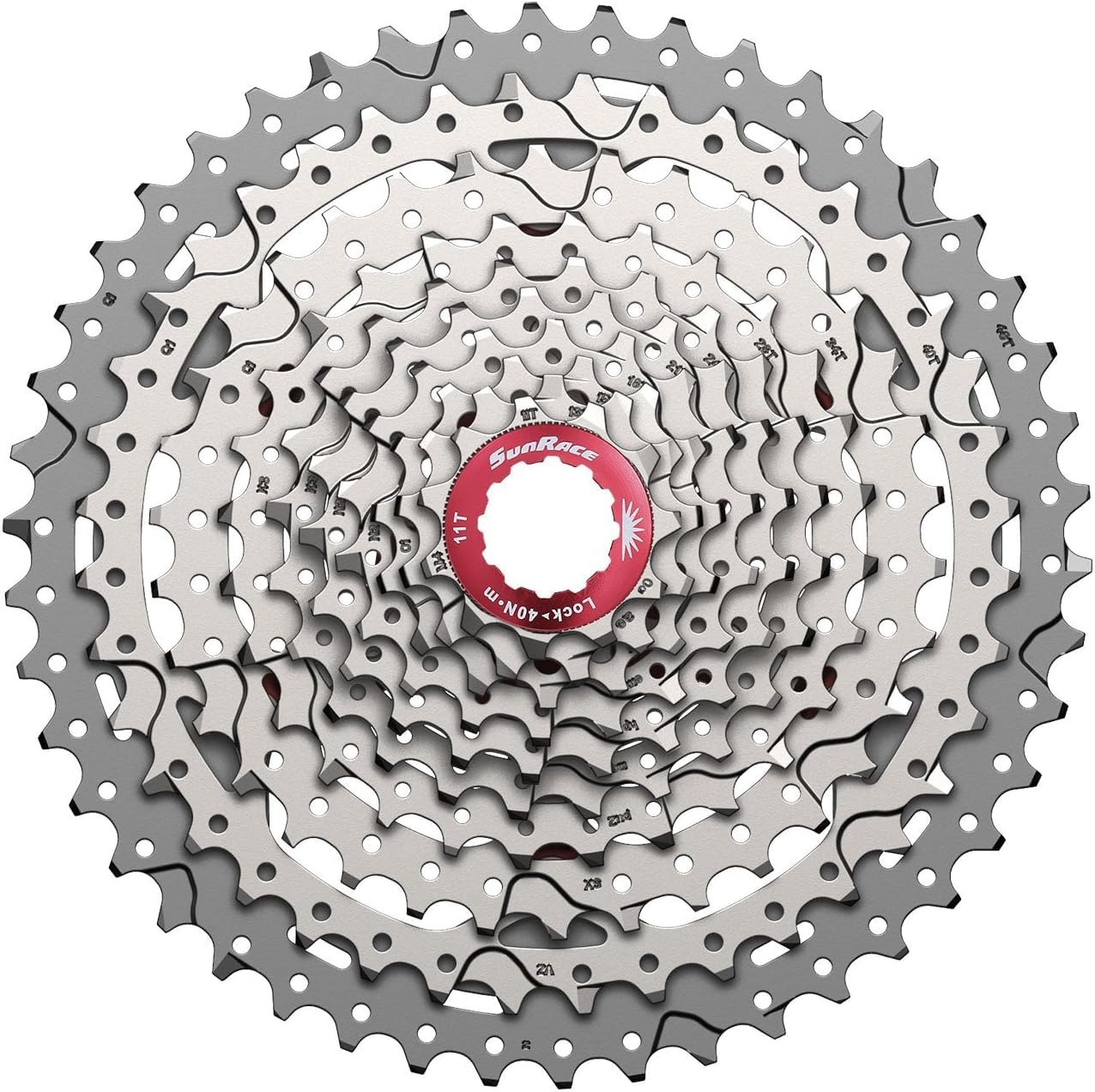 Sunrace CSMX3 Kassettenzahnkranz Silber 10-Fach