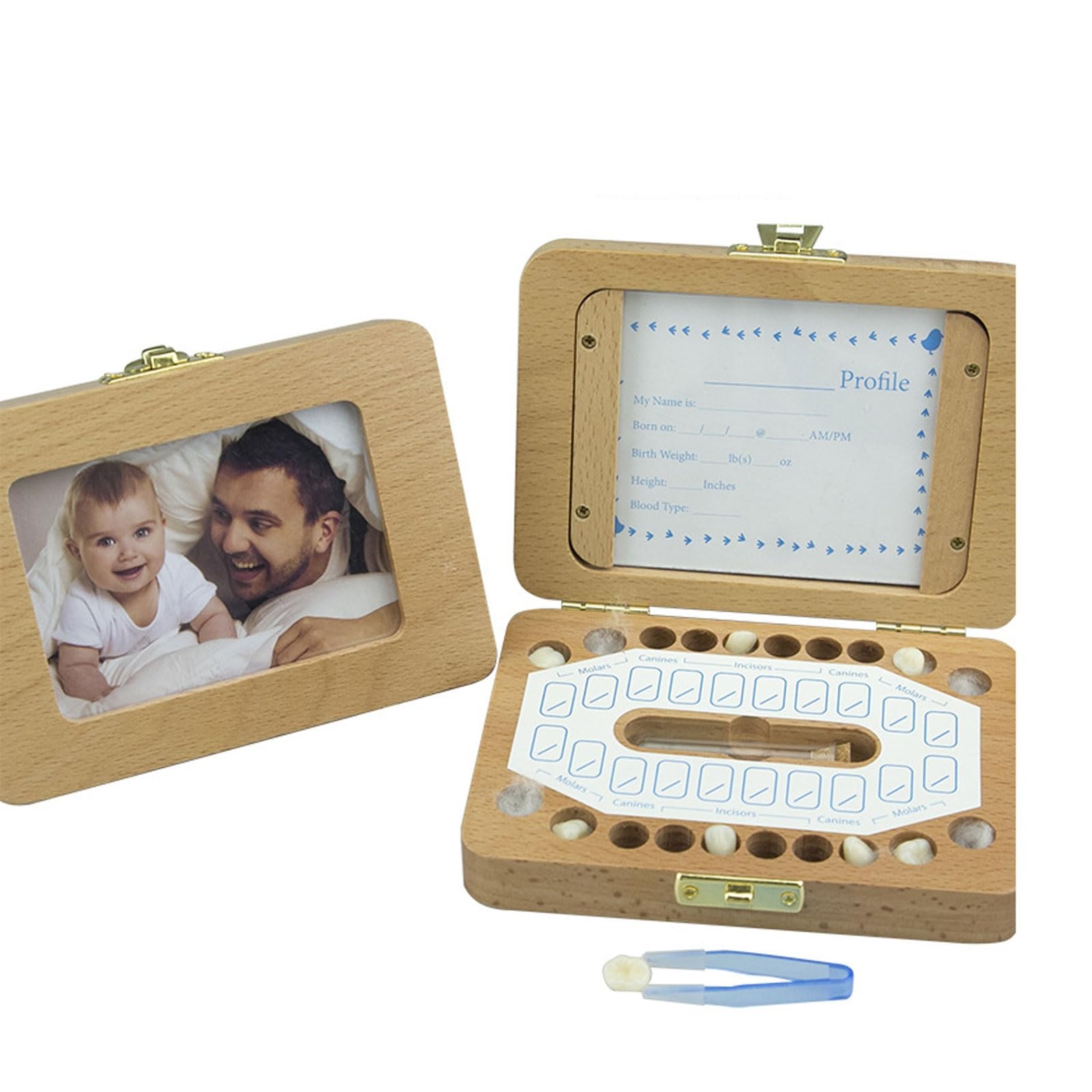 Boîte à dents de fée en bois, le cadeau de naissance idéal pour enfant