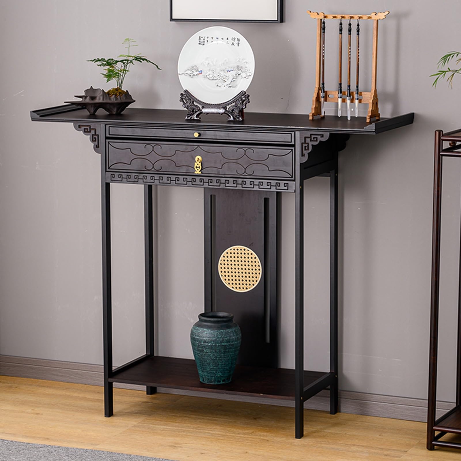 NHPJFDC Meditation Shrine Buddhist Altar Table, Meditation Table Altar with Storage, Buddhist Shrine Prayer Stand, for Living Rooms, Shrines, Temples(80 * 40 * 100cm/31.5 * 15.7 * 39.4in)