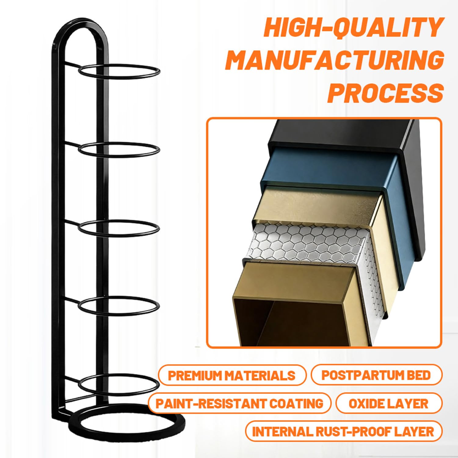 Support mural pour ballon de football à 5 niveaux, amovible, support vertical pour balles, organisateur d'équipements de sport pour ballons, support mural pour basket-ball, football, volley-ball et - 5