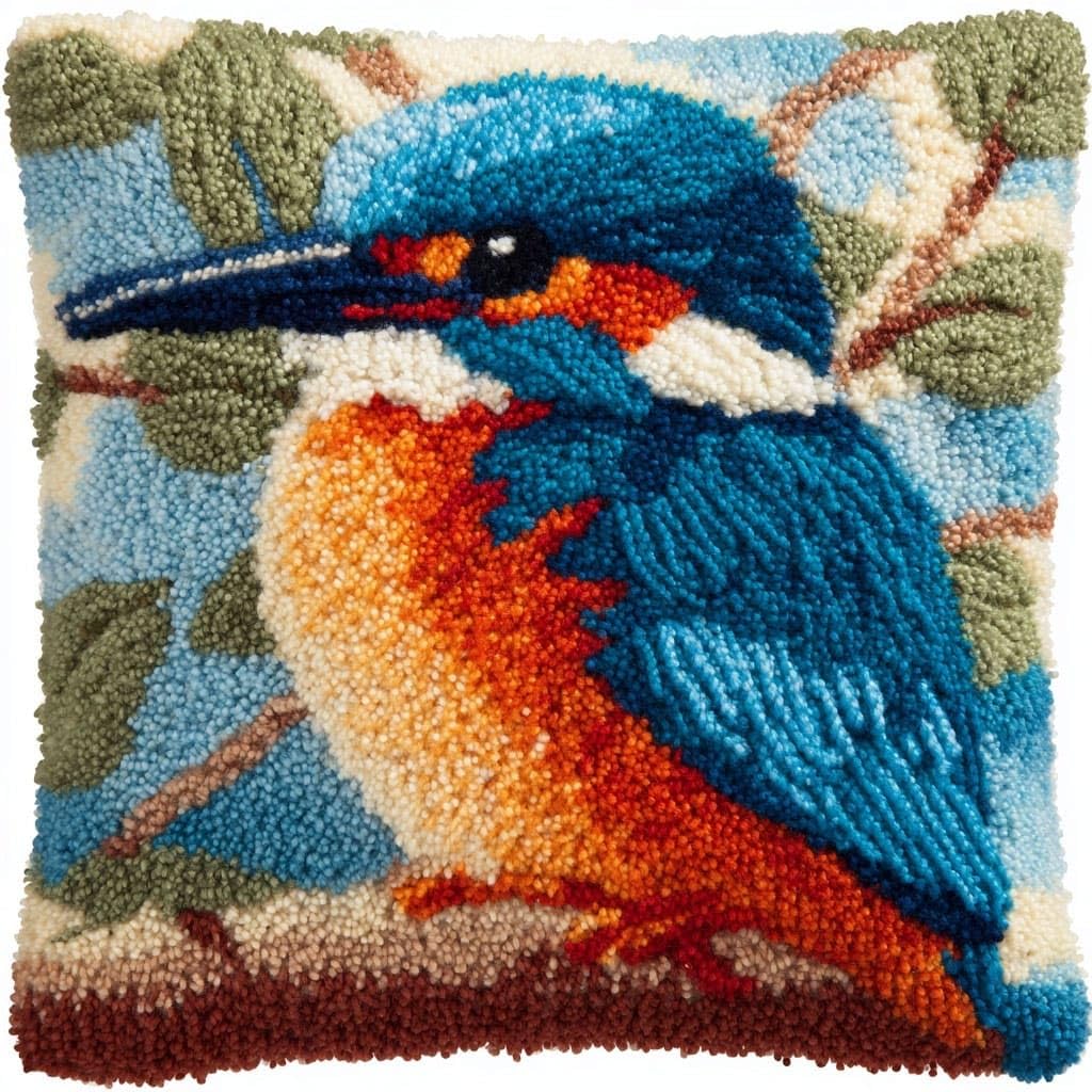 Henypt Latch Hook Cushion Kits Bird
