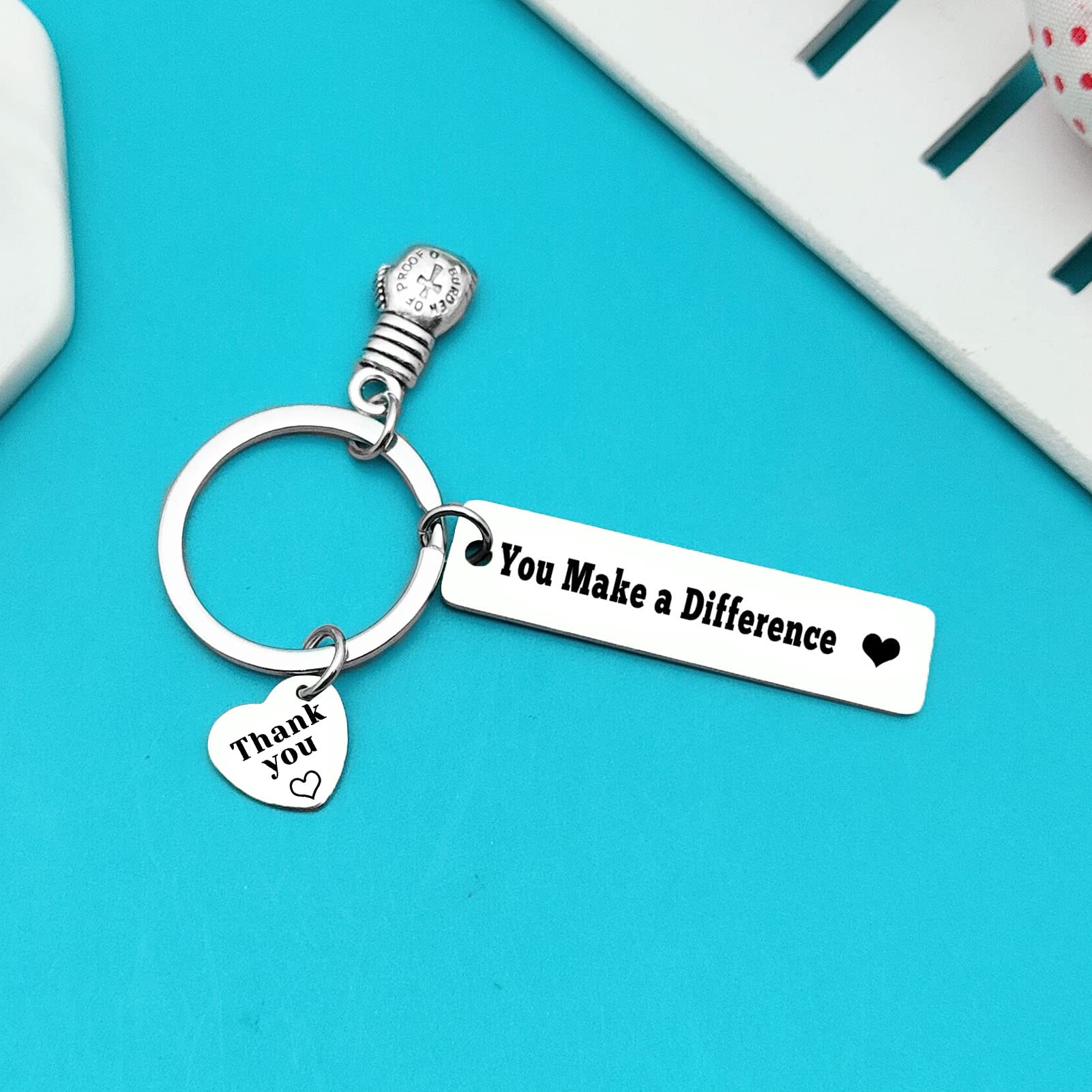 Xiahuyu Boxing Gift Boxing Gloves Keychain Thank You Gift for Boxer Boxing Coach Appreciation Gift Boxing Lover Gift