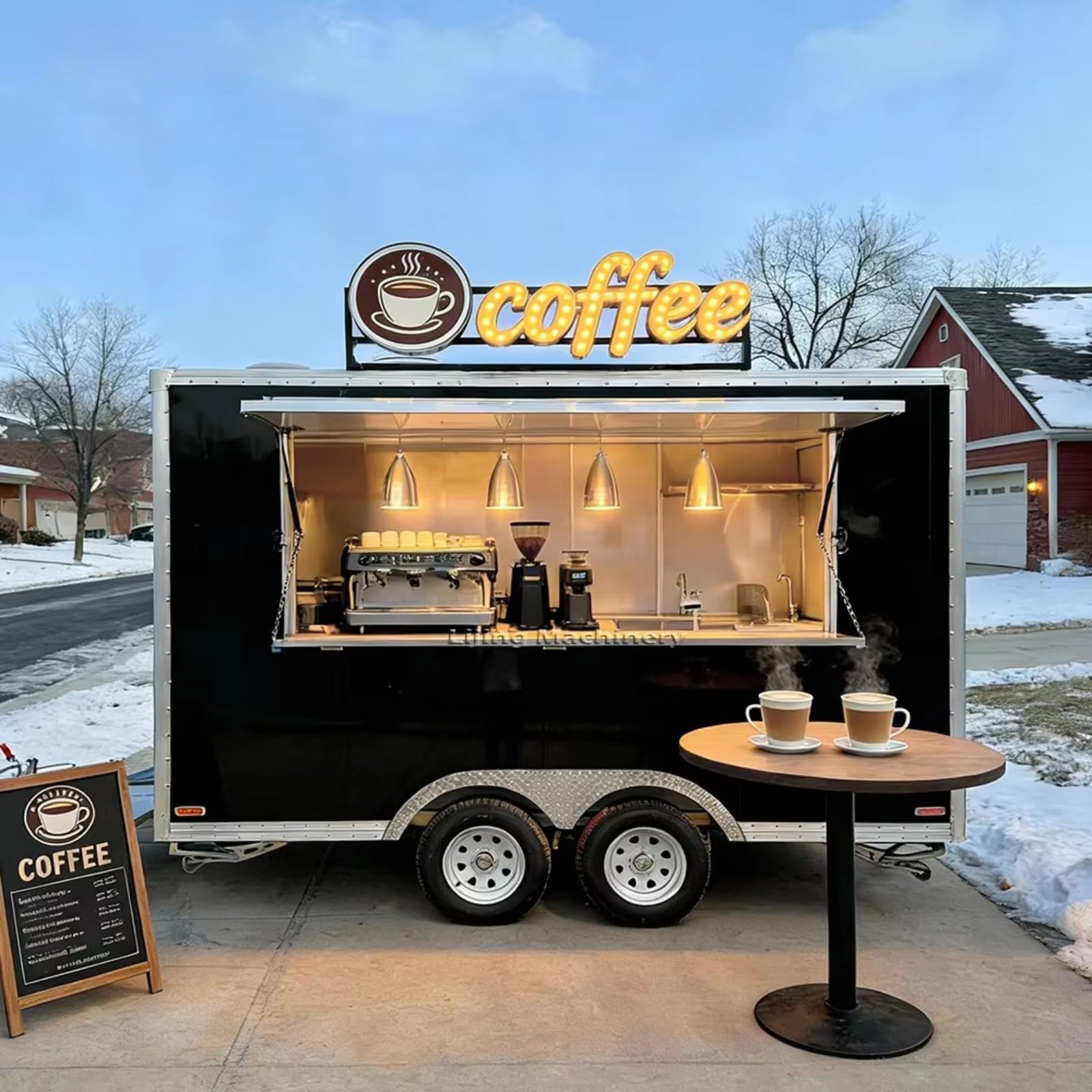 Custom Mobile Food Trailer for Sale with Full Kitchen Setup – Ideal for Pizza, BBQ, Burger, Hot Dogs, Ice Cream, Tacos, and Street Food Businesses