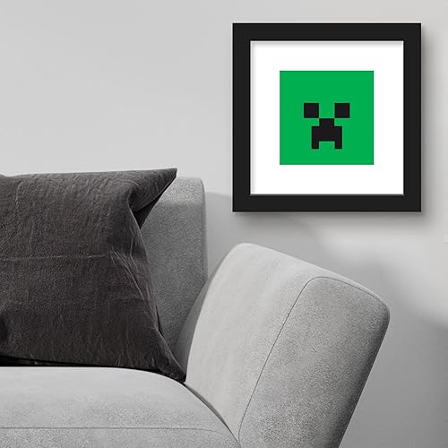 Miniatura 4 de Trends International Gallery Pops Minecraft Pixeles icónicos - Mobs - Arte de pared de enredadera, versión enmarcada en negro, 12 x 12 pulgadas