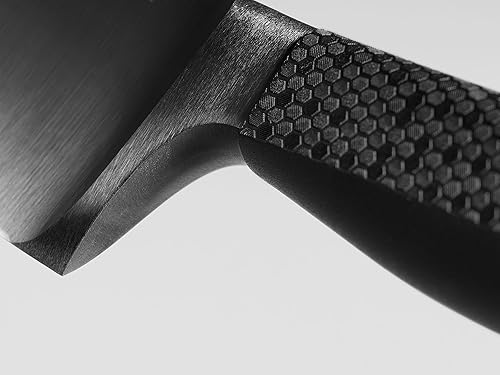 Vista 13 de Wüsthof Performer - Cuchillo Santoku de borde hueco de 7 pulgadas, color negro