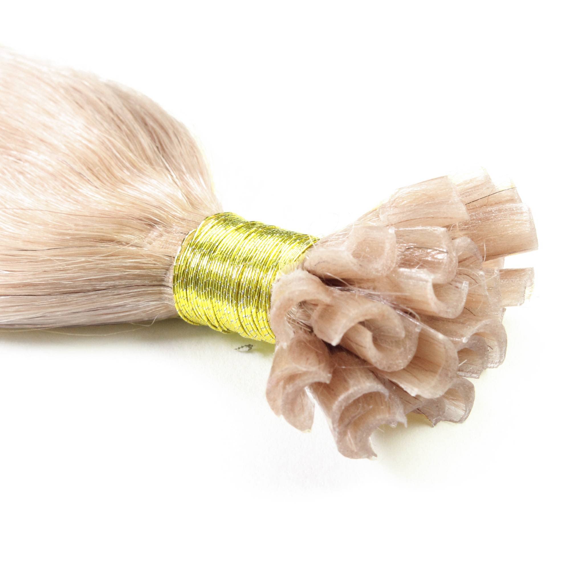 hair2heart Extensions Echthaar Bondings glatt - 100 Strähnen 1g 60cm 9/31 lichtblond Gold Asch