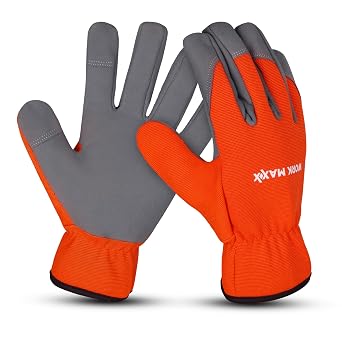 Thorn-Proof Gardening Gloves   Heavy-Duty Protection for Roses, Thistles & Tough Yard Work orange, large