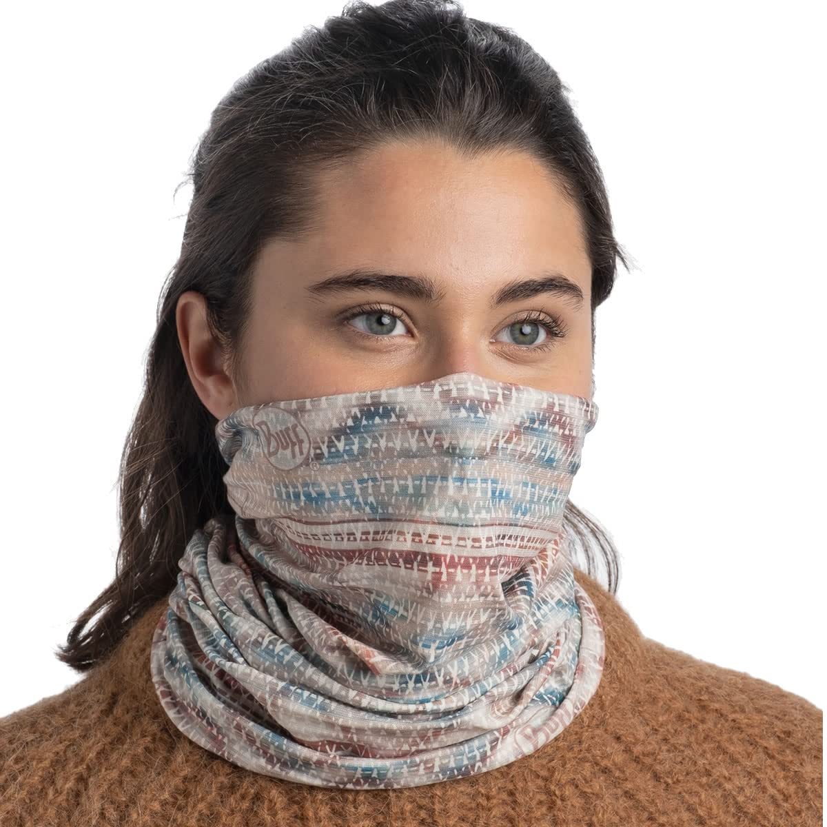 BUFF Unisex White UV Protection Original Ecostretch Hiking |Trekking | Biking | Cycling | Running - Neck Gaiter or Tubular