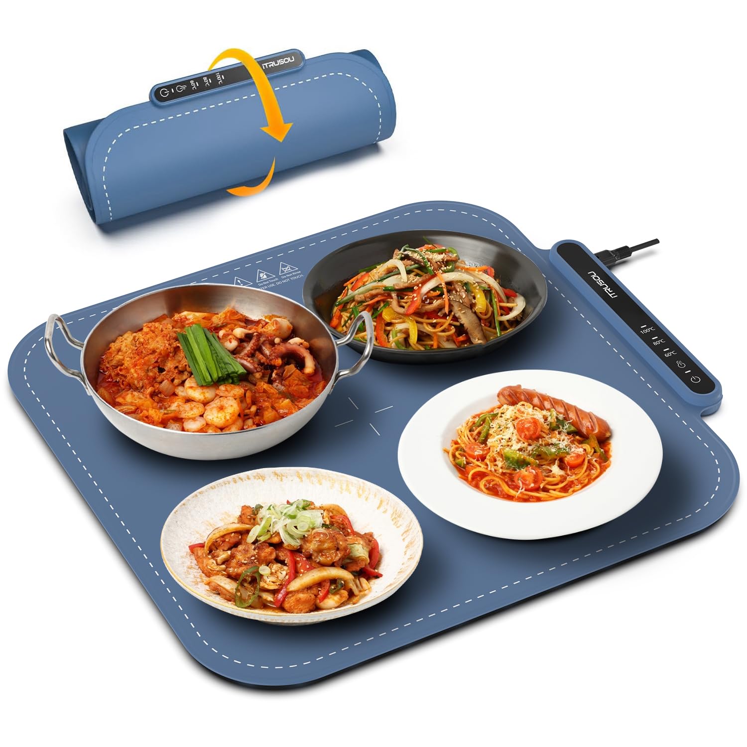 Amazon | iTRUSOU ホットプレート、食品保温トレイ、電気トレイ