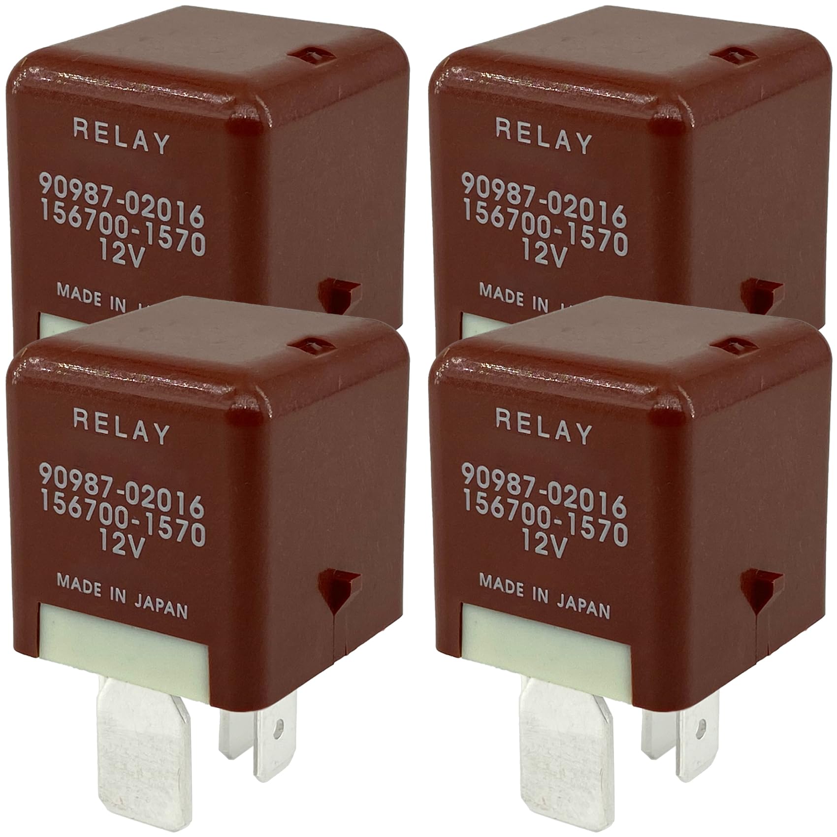 4-Pack 90987-02016 Relay 12V 4-Pin, Compatible with Toyota Vehicles, Denso 156700-1570 Automotive Relay, Multi-Pack for Engine Control, Fuel Pump, Cooling Fan & More​-image-44