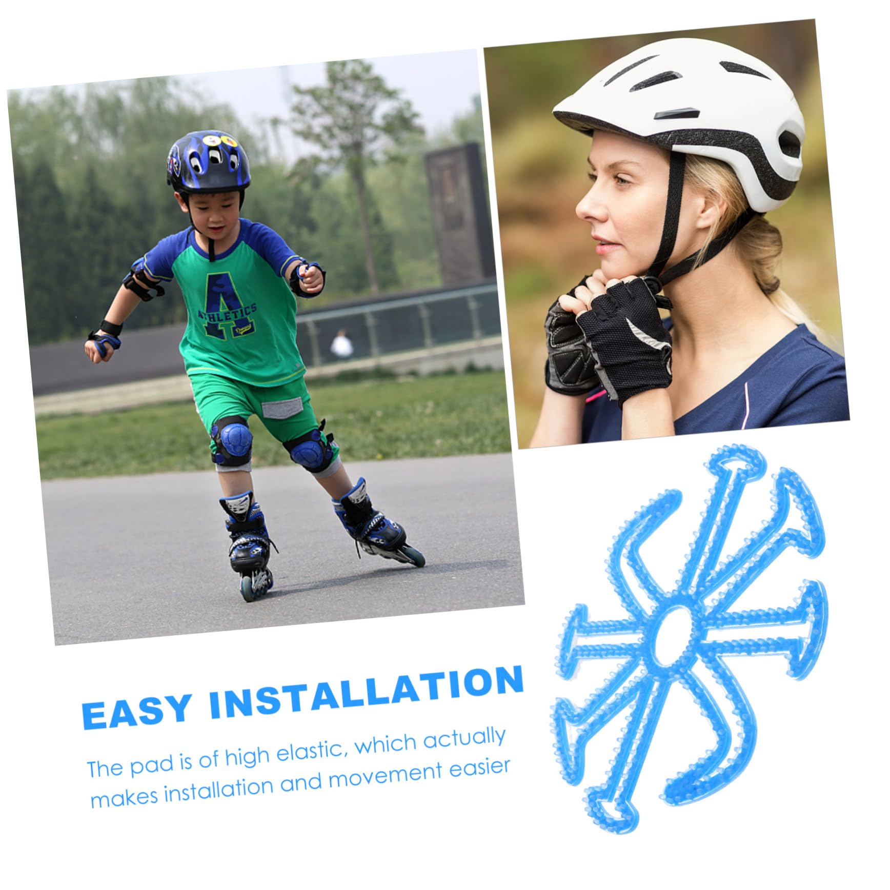 BESTonZON Breathable Cycling Helmet Pad Silicone Liner and Stability Slip Design Soft and Stylish for Long Rides and All Helmet Types
