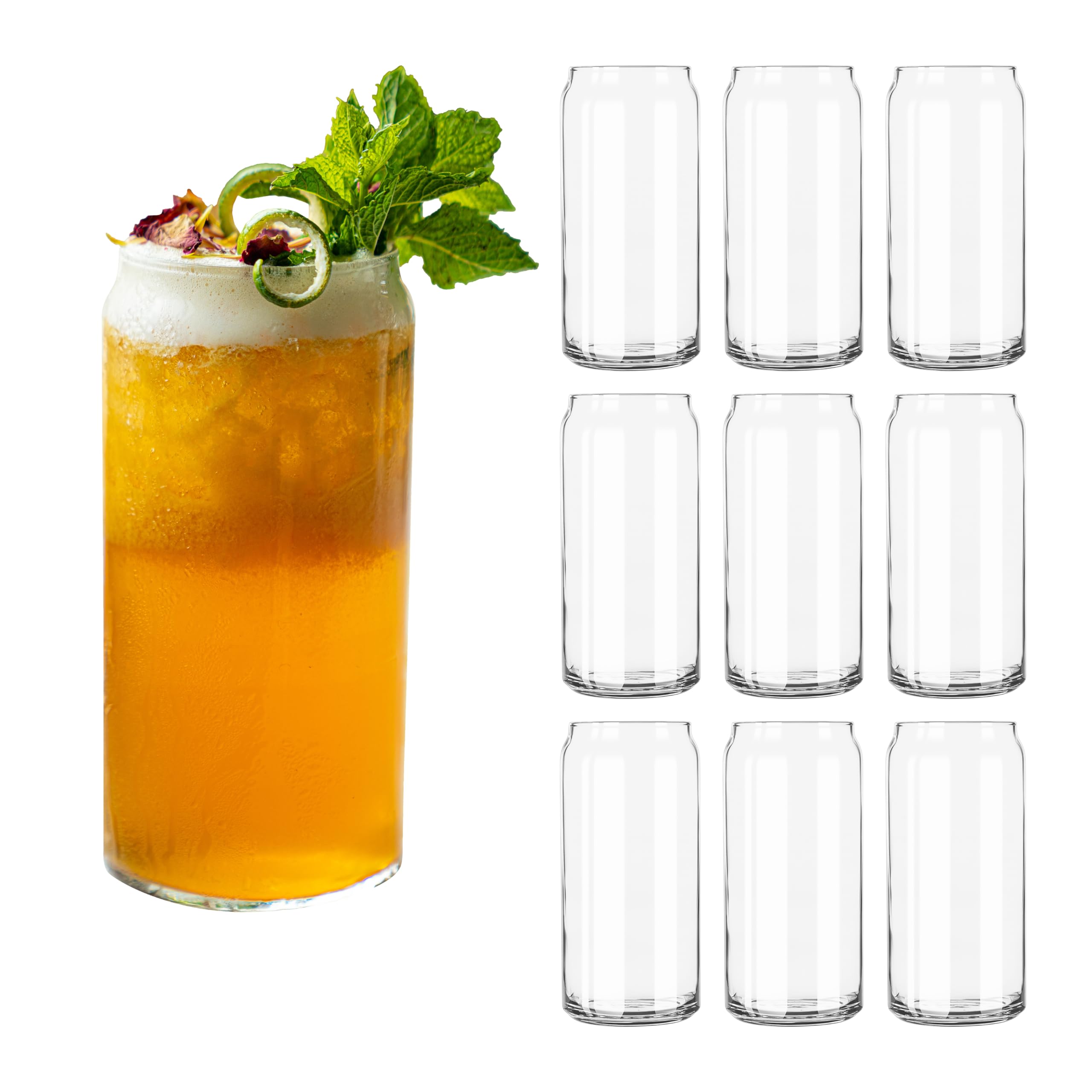 Libbey 70463 Glass Cans Tumbler, 591 ml, Set of 12