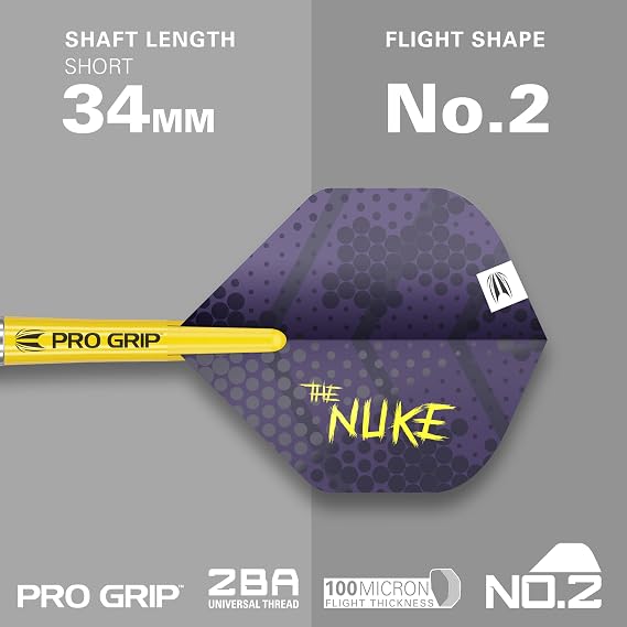 Target Darts Luke Littler Brass Soft Tip Darts Set 19G Pixel Tip Dart, The Nuke Player Edition Dart Set, Dart Flights, Shafts & Dart Case Included | Professional Dart Accessories