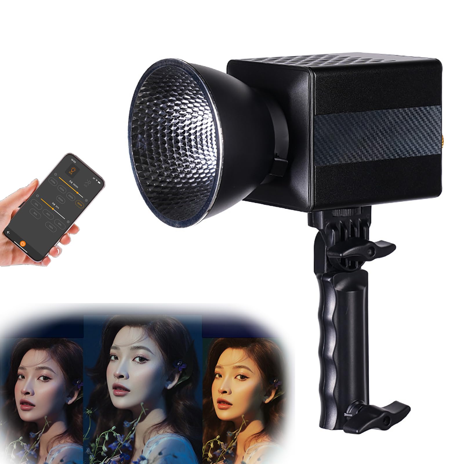 Luz de vídeo de 80W elinke con batería de 3400 mAh y control por botón