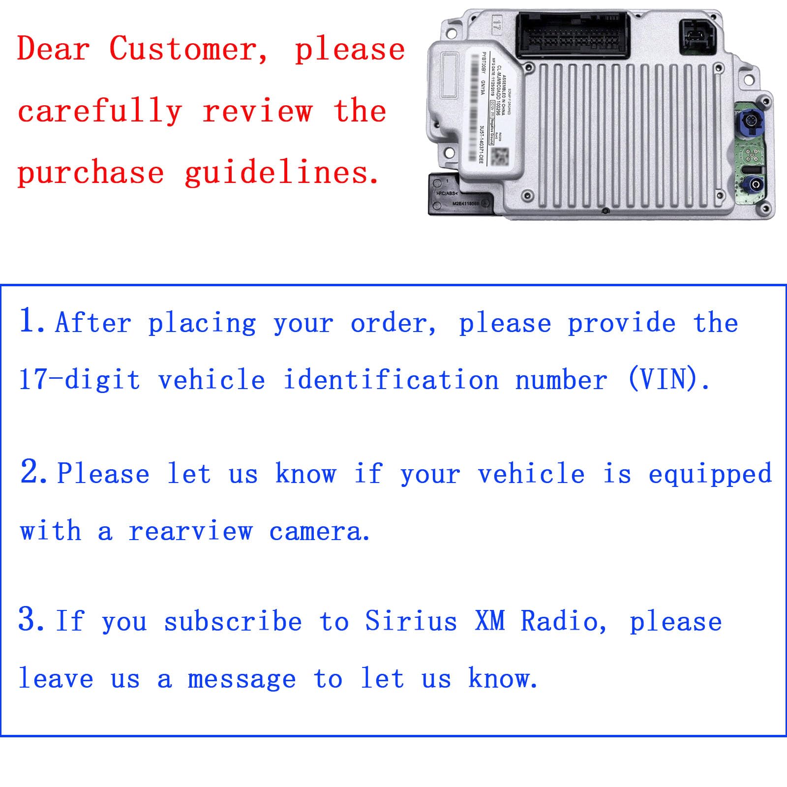 SYNC 3 APIM 3.4 Navigation Module Adatto per Ford Lincoln Vin Programmed NAV