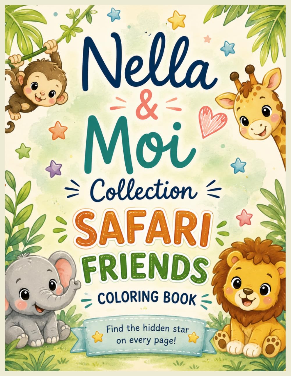 Nella & Moi Collection: Safari, Friends & Coloríng Book