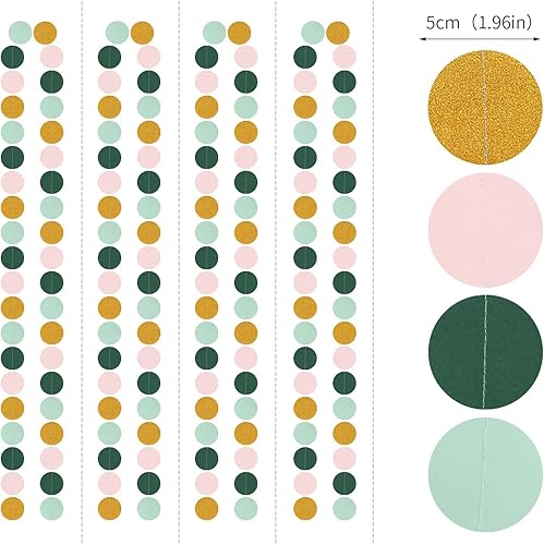 Miniatura 6 de Decoraciones de fiesta de oro rosa verde salvia, bohemio, baby shower, cumpleaños, aula, rústico, boda, despedida de soltera, compromiso, decoración