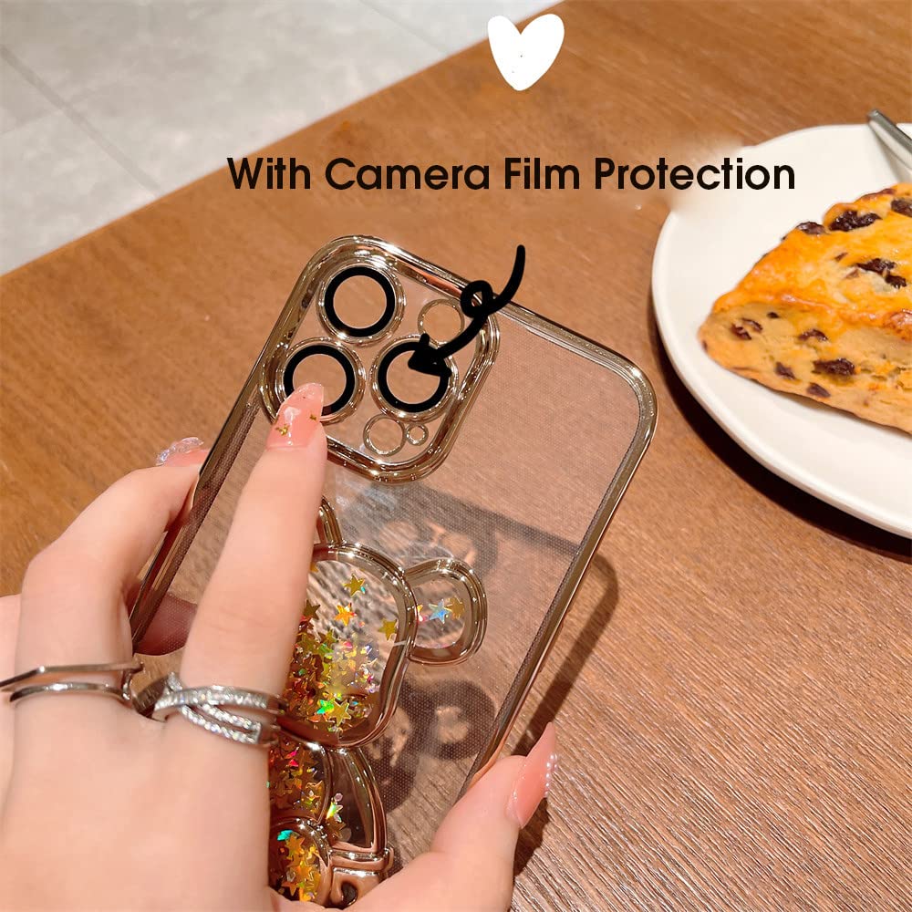 Śliczne etui z brokatem Quicksand na iPhone 15 14 13 12 11 Pro Max 15Pro 7 8 Plus Xr X Xs Max Folia ochronna na obiektyw, różowy brokat, na iPhone X XS