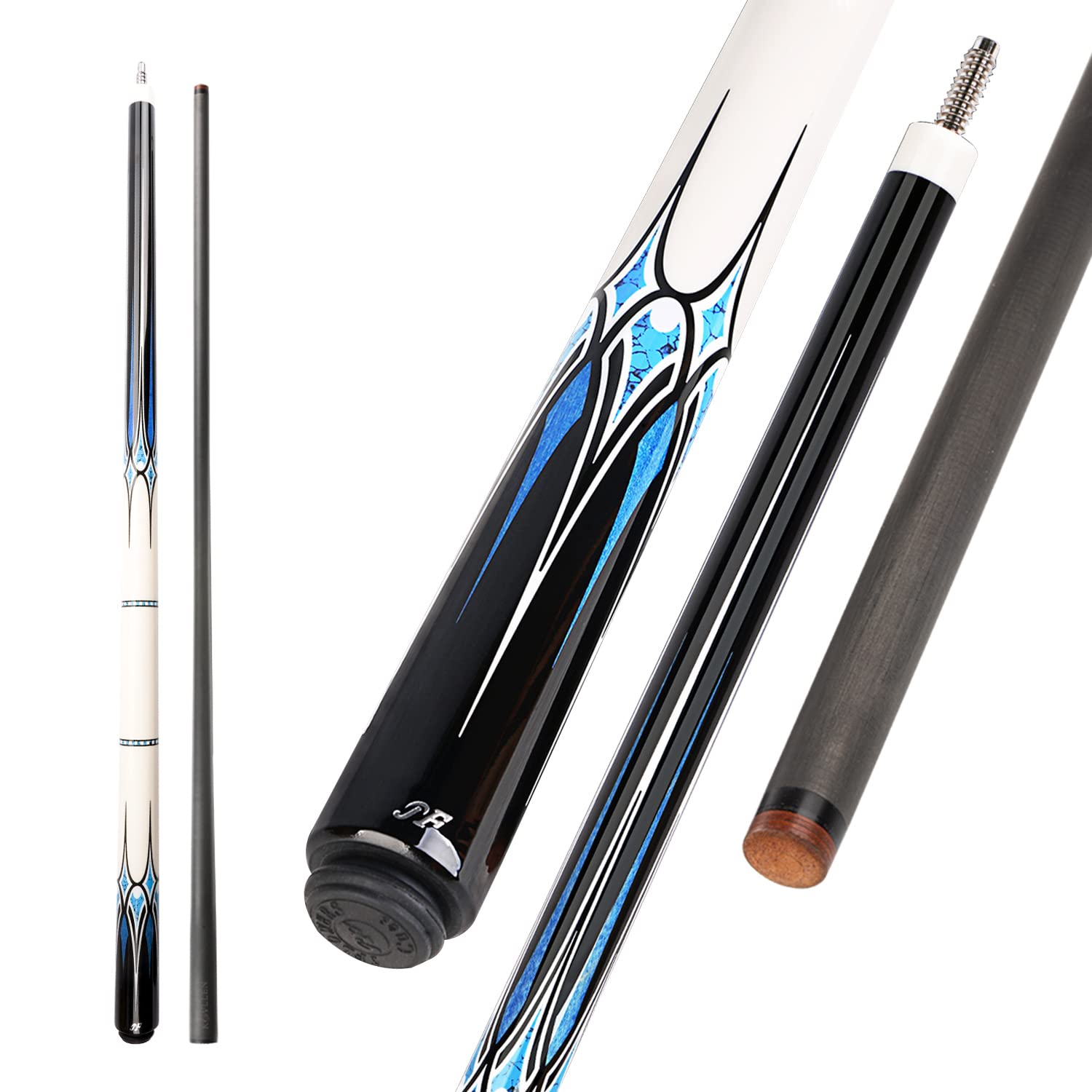 KONLLEN Jflowers JF10-08F Billiard Carbon Fiber Pool Cue Stick Carbon Energy Technology Cue Kit with