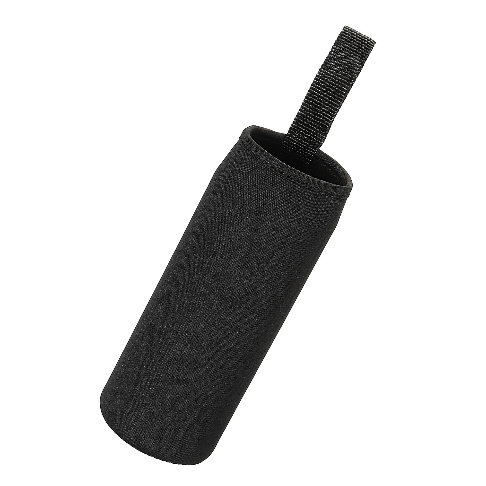 TOP-VIGOR 500ml Neoprene Water Bottle Sleeve – Insulated Non-Slip Cover with Strap, Fits 17oz (65–70mm) Bottles/Cans – Black 2 Pack
