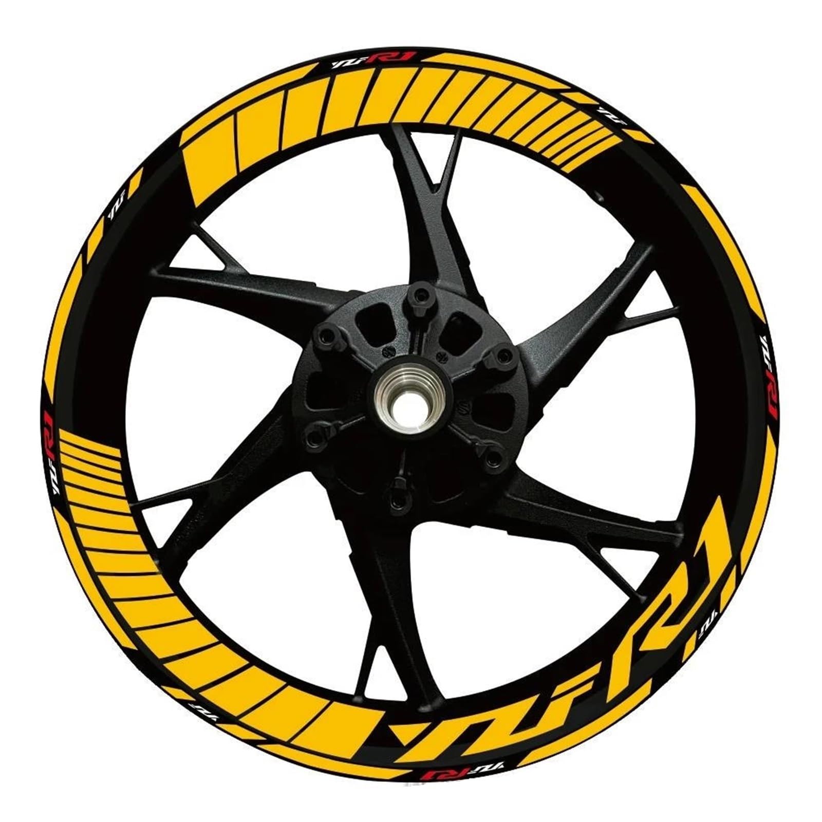 Reifenaufkleber-Set Motorrad-Felgenaufkleber Für Yamaha YZFR1 YZF-R1 YZF R1 – Felgenaufkleber, Nabenaufkleber, Reflektierend, Dekorativ Motorrad Dekor Felgenaufkleber(Farbe 4)