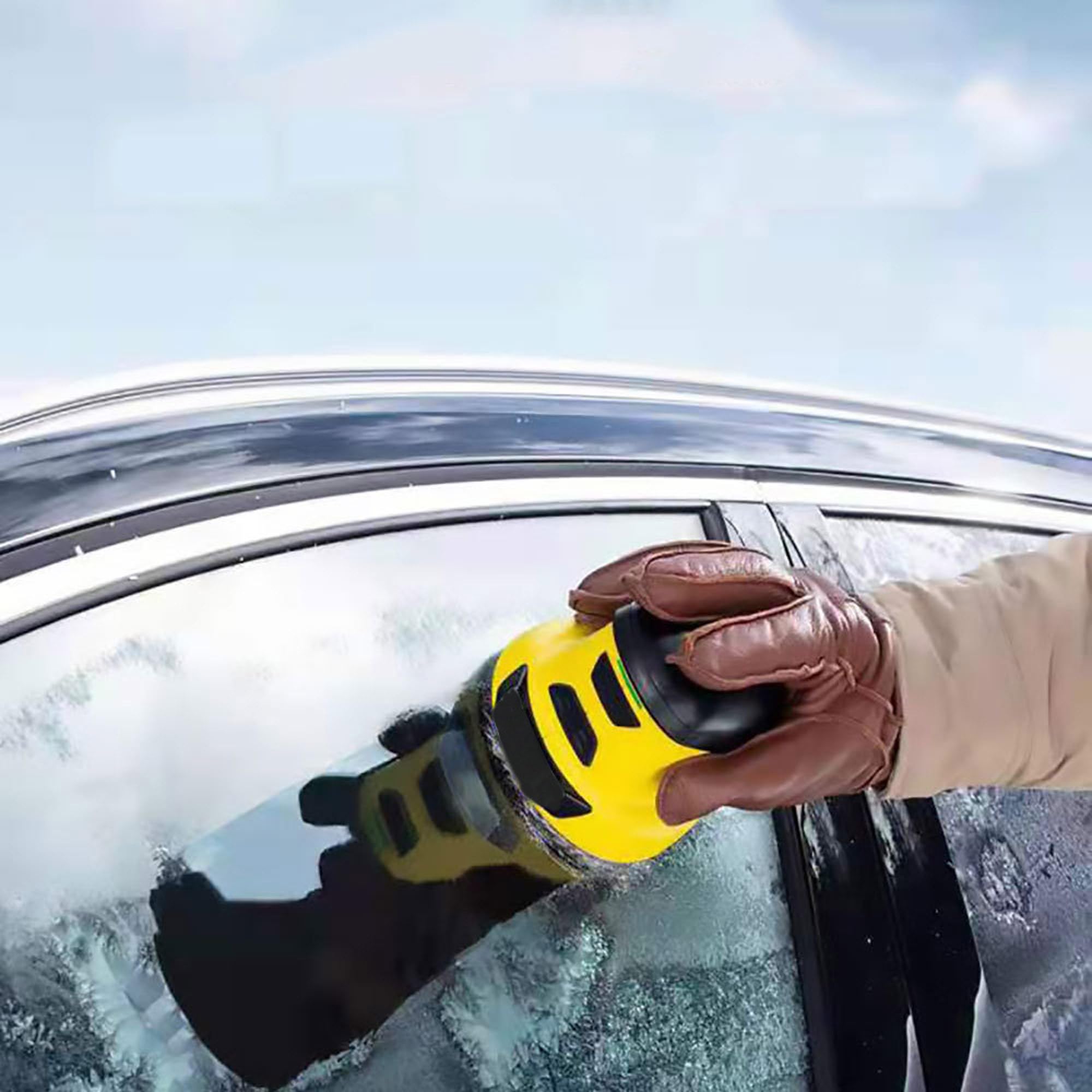 Rascador de hielo eléctrico, removedor de parabrisas motorizado inalámbrico con disco giratorio de 200 RPM para una rápida eliminación de heladas y nieve para conducción en invierno