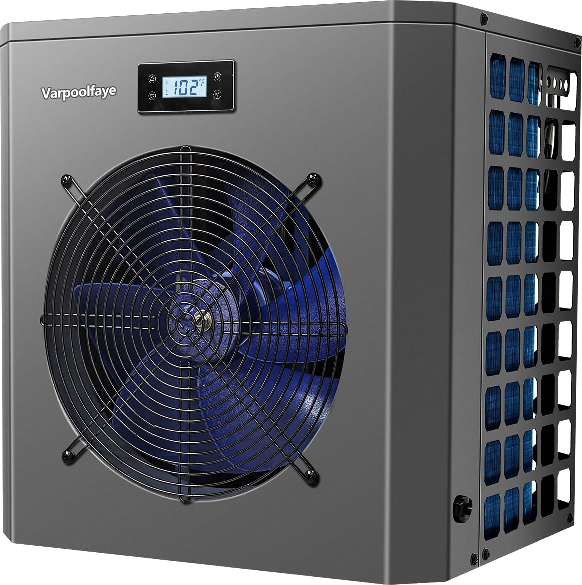 16000 BTU Above Ground Pool Heater 5000 Gallon Swimming Pool Heater Pump Heating or Cooling Electric Pool Heater For Inground Pool WiFi Control Schedule 120V