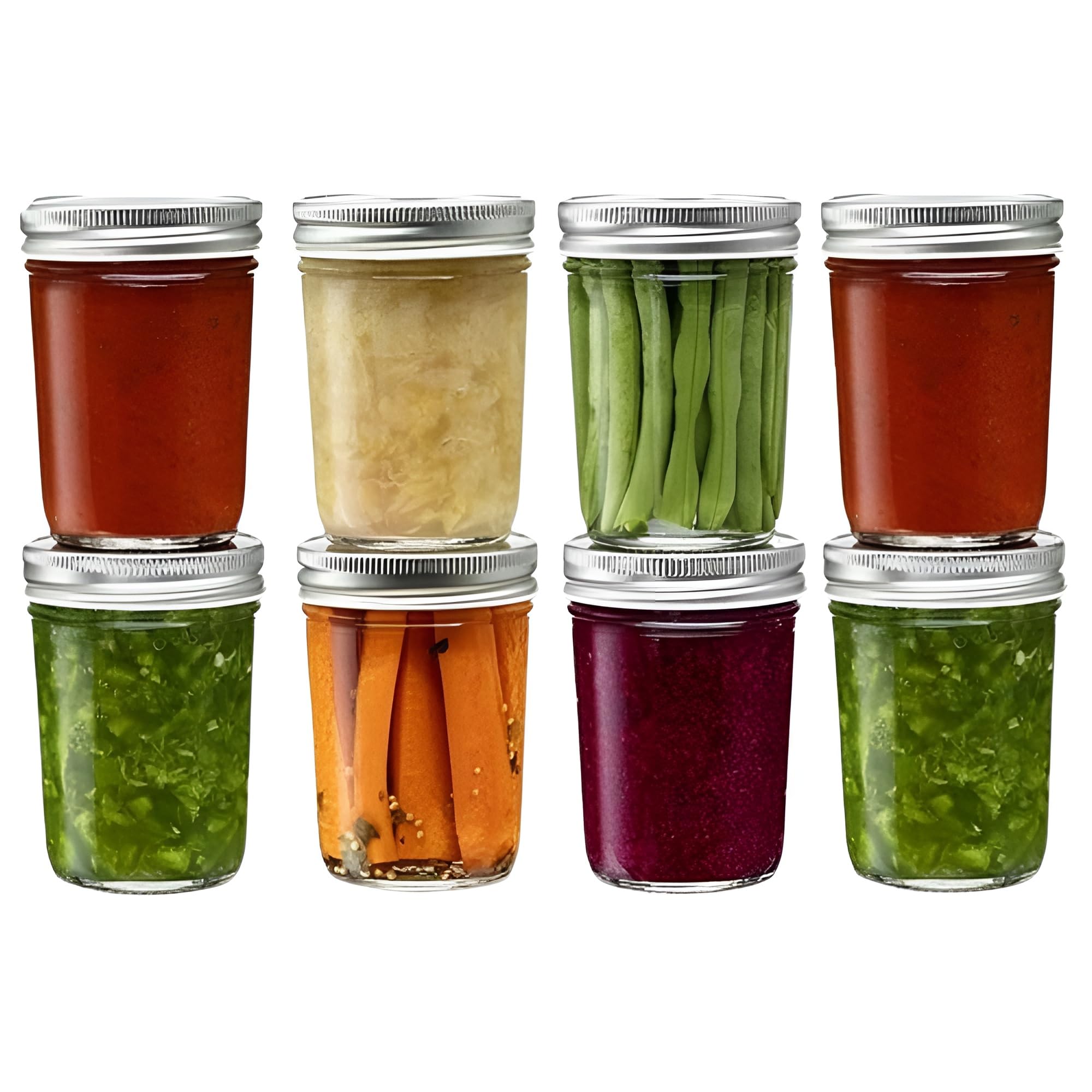 Ball Canning Wide Mouth Jars with Air-Tight Silver Lids Mason Glass Jar For Food Storage (Capacity- 500ml) (8)