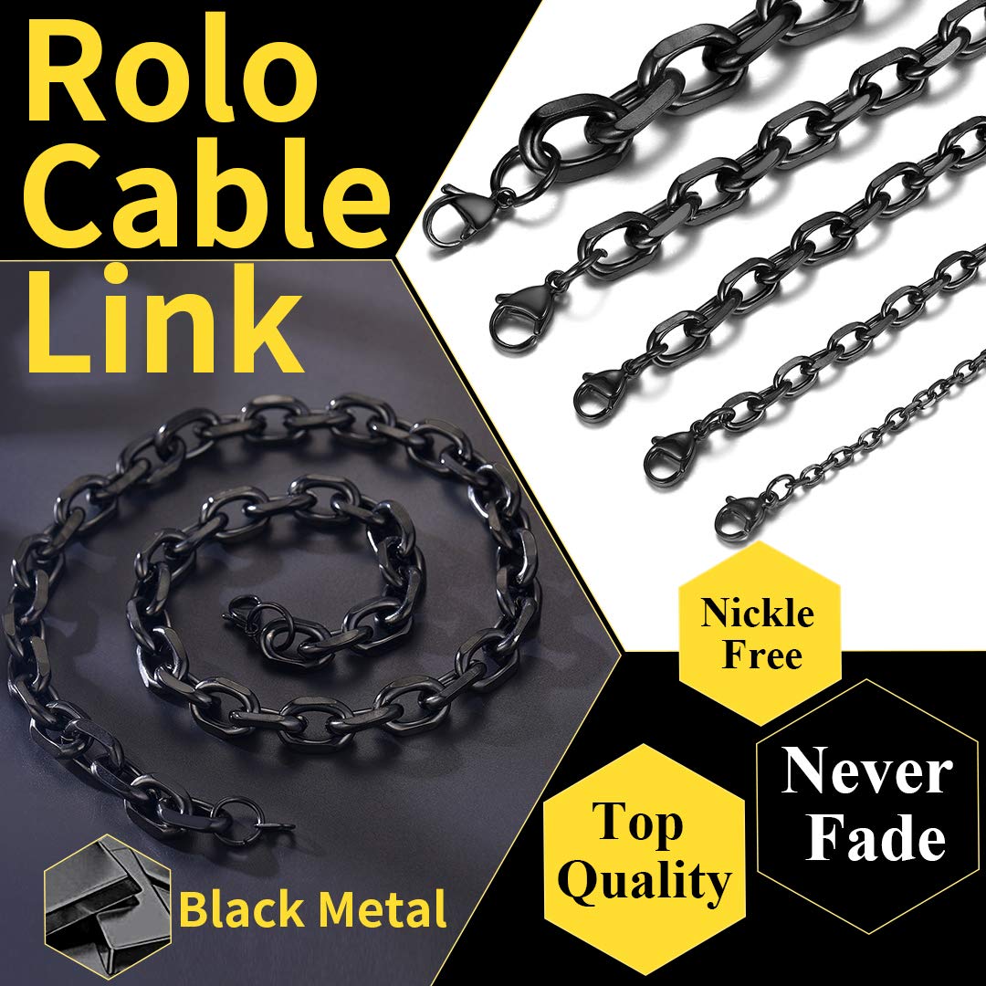 ChainsHouse Collana Donna Catena Rolo in Acciaio Inossidabile Impermeabile
