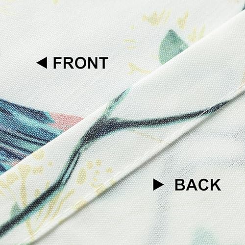 Miniatura 208 de VOGOL Cenefas con patrón de pájaros para ventanas de cocina, cenefa texturizada de lino con estampado floral y pájaros para ventanas pequeñas