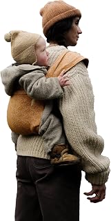 Studio Romeo - Portabebés fisiológico Up&Go Dorsal y Ventral, fabricado en Portugal, cómodo, ajustable, todas las posiciones, desde 6 meses, hasta 15 kilos, color camel