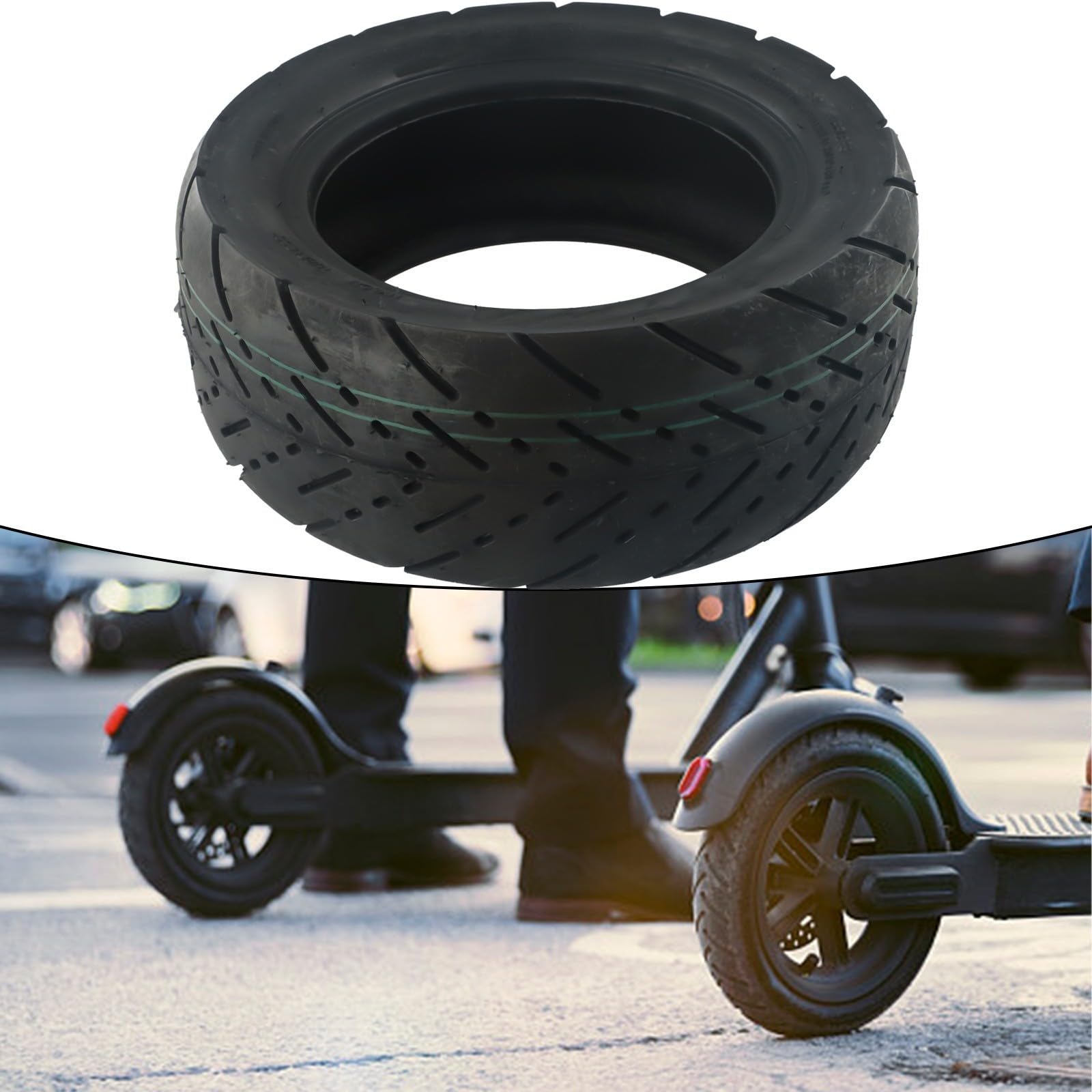 Pneu sans chambre à air 90/65-6,5 pour trottinette électrique 11 pouces, tubeless, 11 vitesses, facile à monter