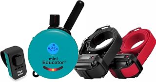 E-Collar Educator ET-302T-C Remote Dog Training Collar, Teal | 2 Dog System, Finger Clicker, 100 Levels, Waterproof Rechargeable, 1/2 Mile Range