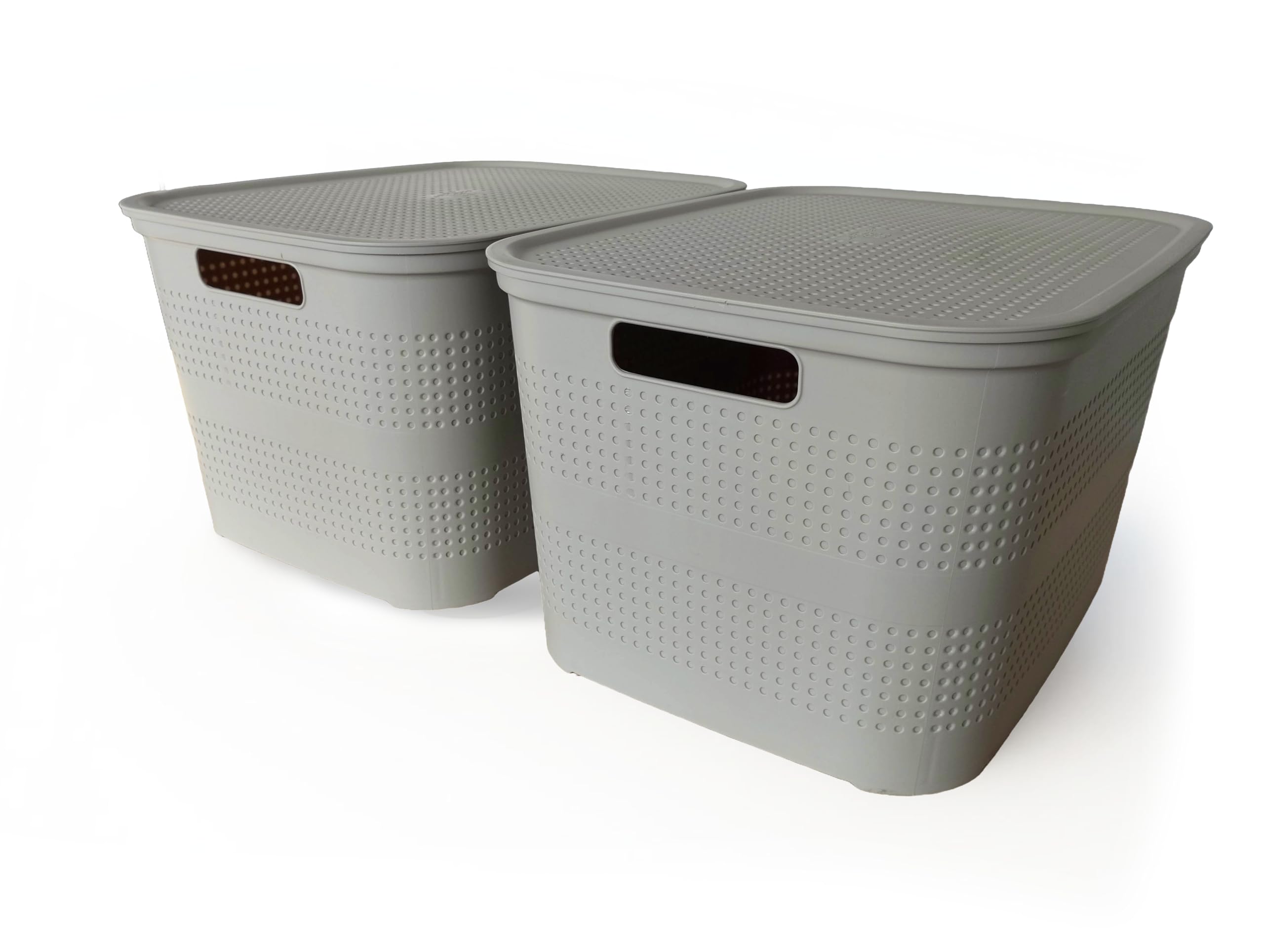 Boîte de rangement Ecoplast de qualité supérieure coloris taupe pour intérieur épuré