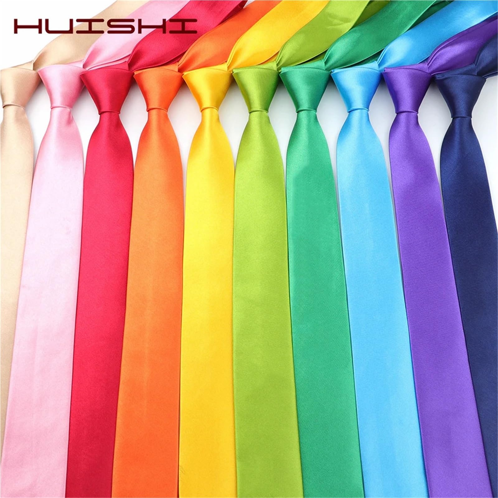Corbata Hombre Traje Formal 10/12PCS 28 Accesorio Diario Formal De Corbata Satén Poliéster Delgado Sólido for Hombres