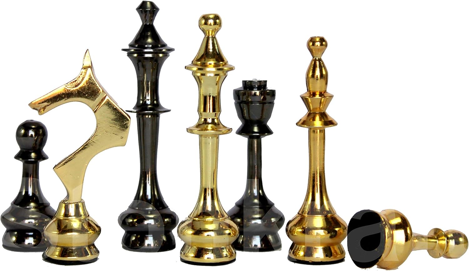 StonKraft 3" King Height - Collector Edition Brass Chess Pieces Chessmen Figure Figurine Pieces Coins Pawns