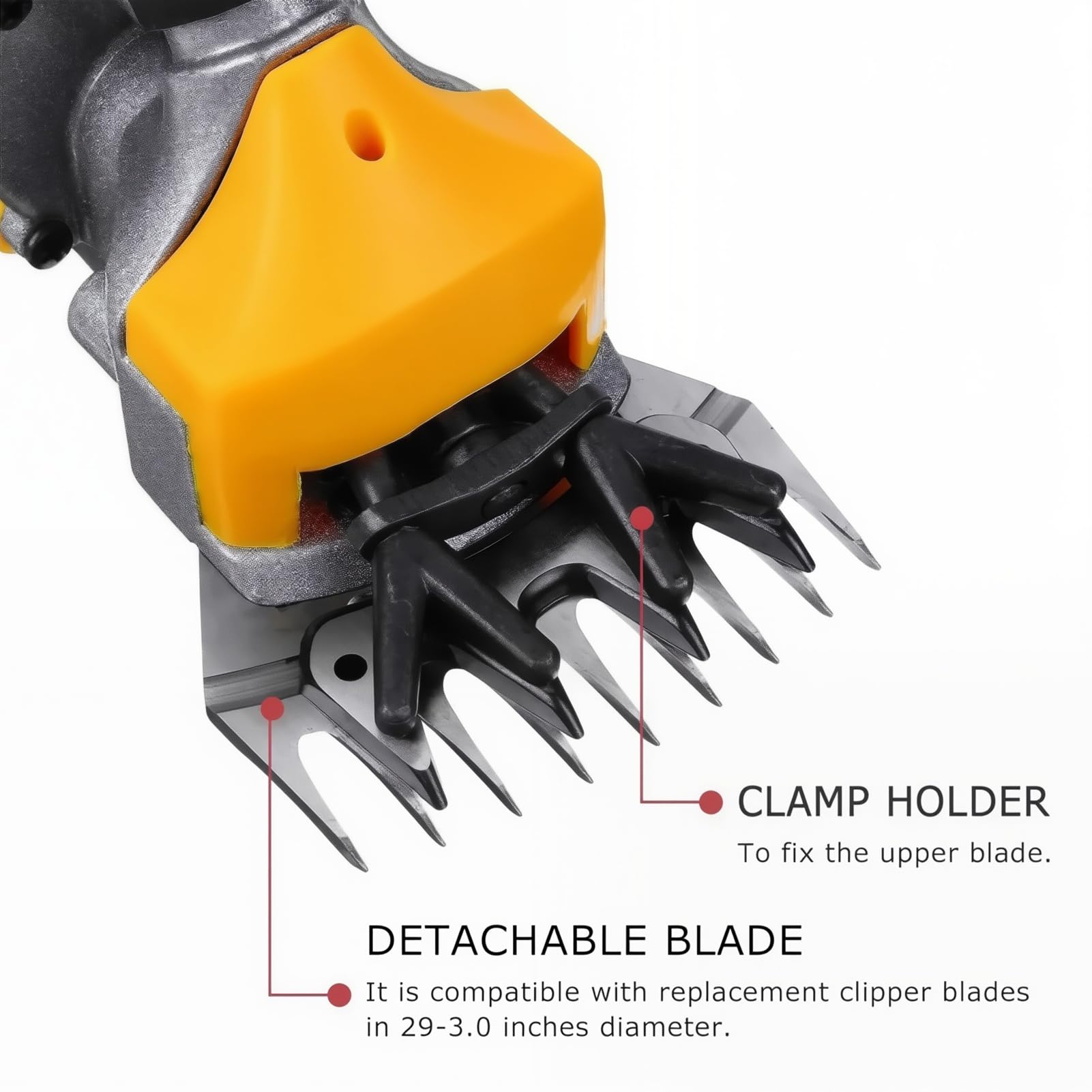 Esquiladora Eléctrica para Ovejas 850W, Cortadora con Ajuste de 6 Velocidades & Cuchilla Profesional de 13 Dientes, Cuchilla de Acero Inoxidable Tijeras Eléctricas para Lana para Cabras Black 9-Teeth