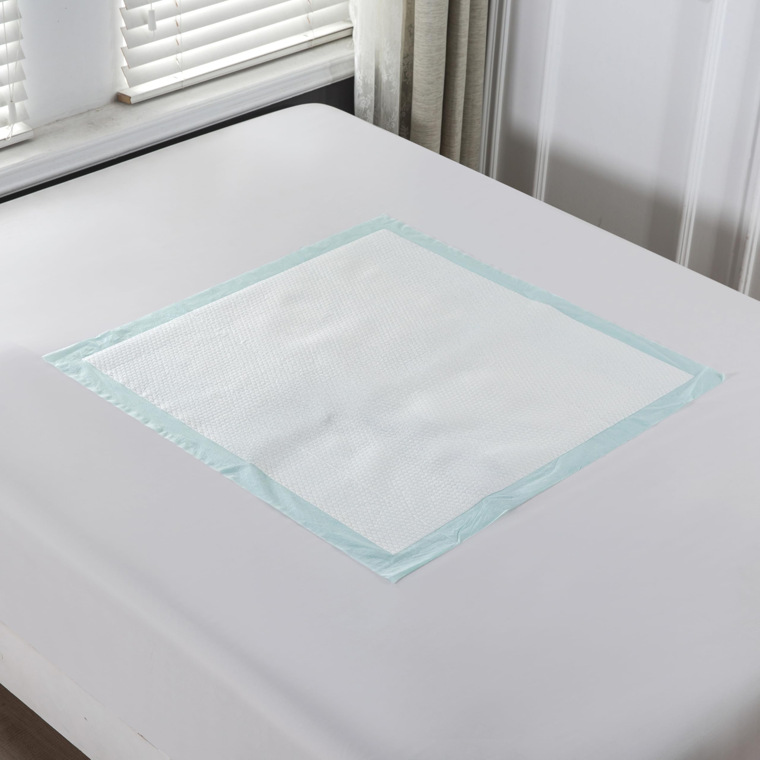 WenBags Paquete de 50 almohadillas de cama desechables de 36 x 36 pulgadas para incontinencia: extra grandes, absorbentes y resistentes, para adultos, niños, ancianos y cachorros, protección de