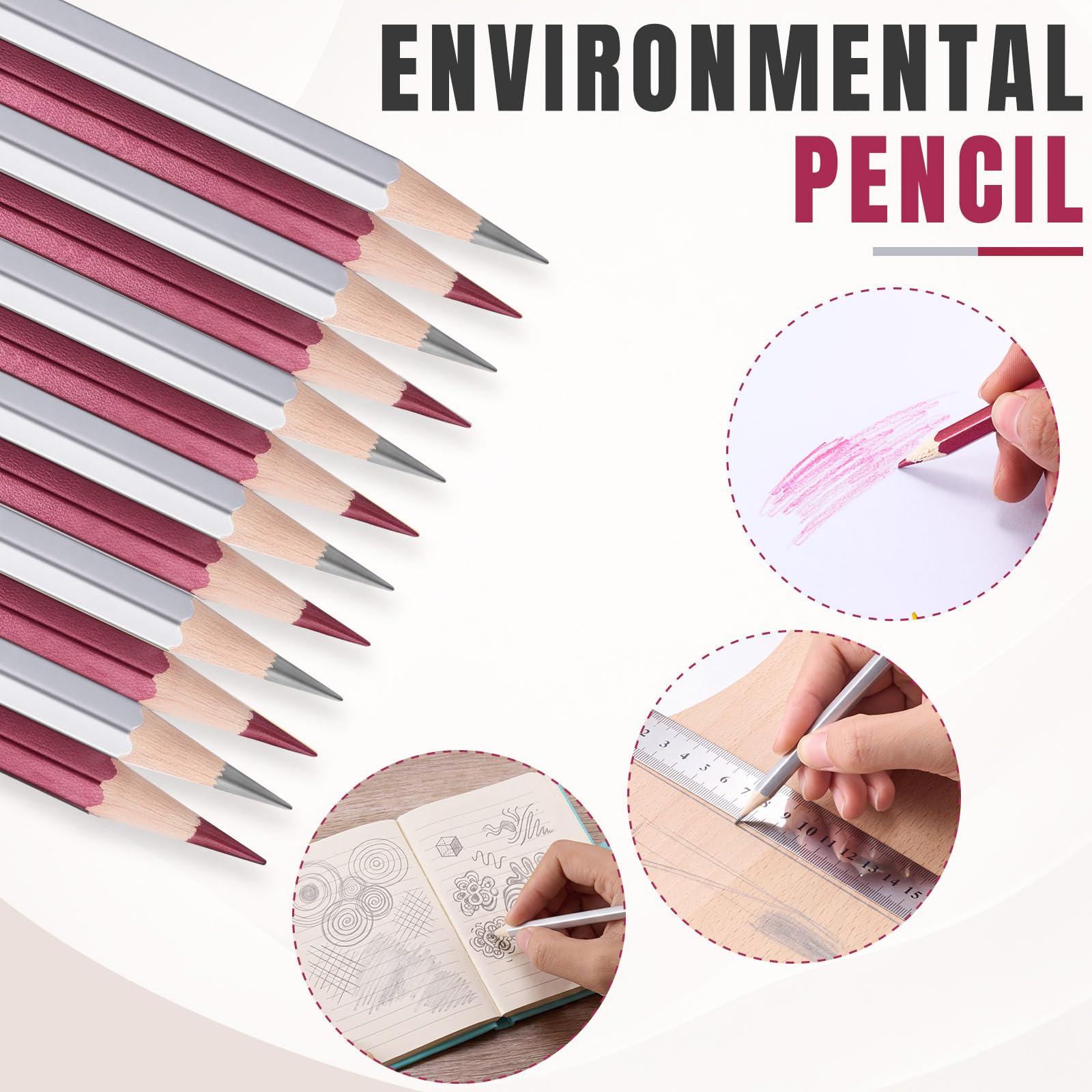 Gersoniel 12 Red and 12 Silver Welders Pencil, Metallic Marking Pencil — Amazon image 3
