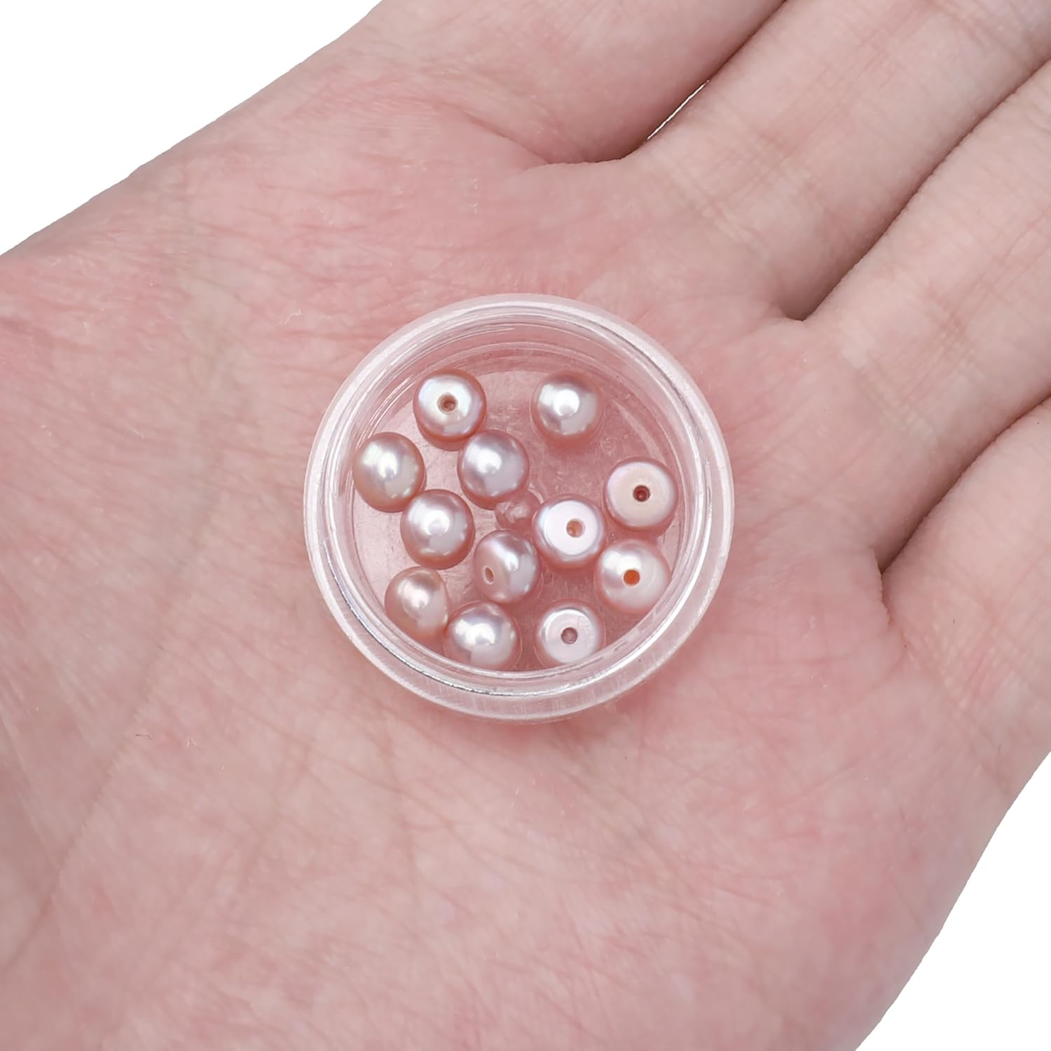 Natural Half Drilled Pearl Beads Purple 5-5.5mm 12pcs AAAA Freshwater Cultured Loose Gemstone Beads for DIY Stud Earring Jewelry Making - Image 3