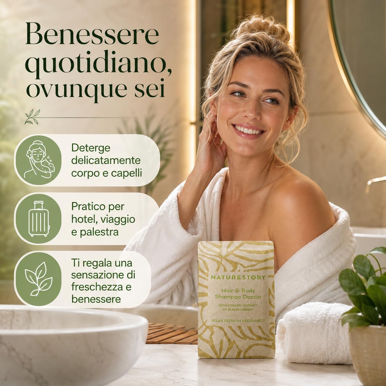 MAQA 600uds Champú de ducha Hotel sobres 10 ml, champú de ducha monodosis línea cortesía para B&B, champú de baño gel de ducha desechable