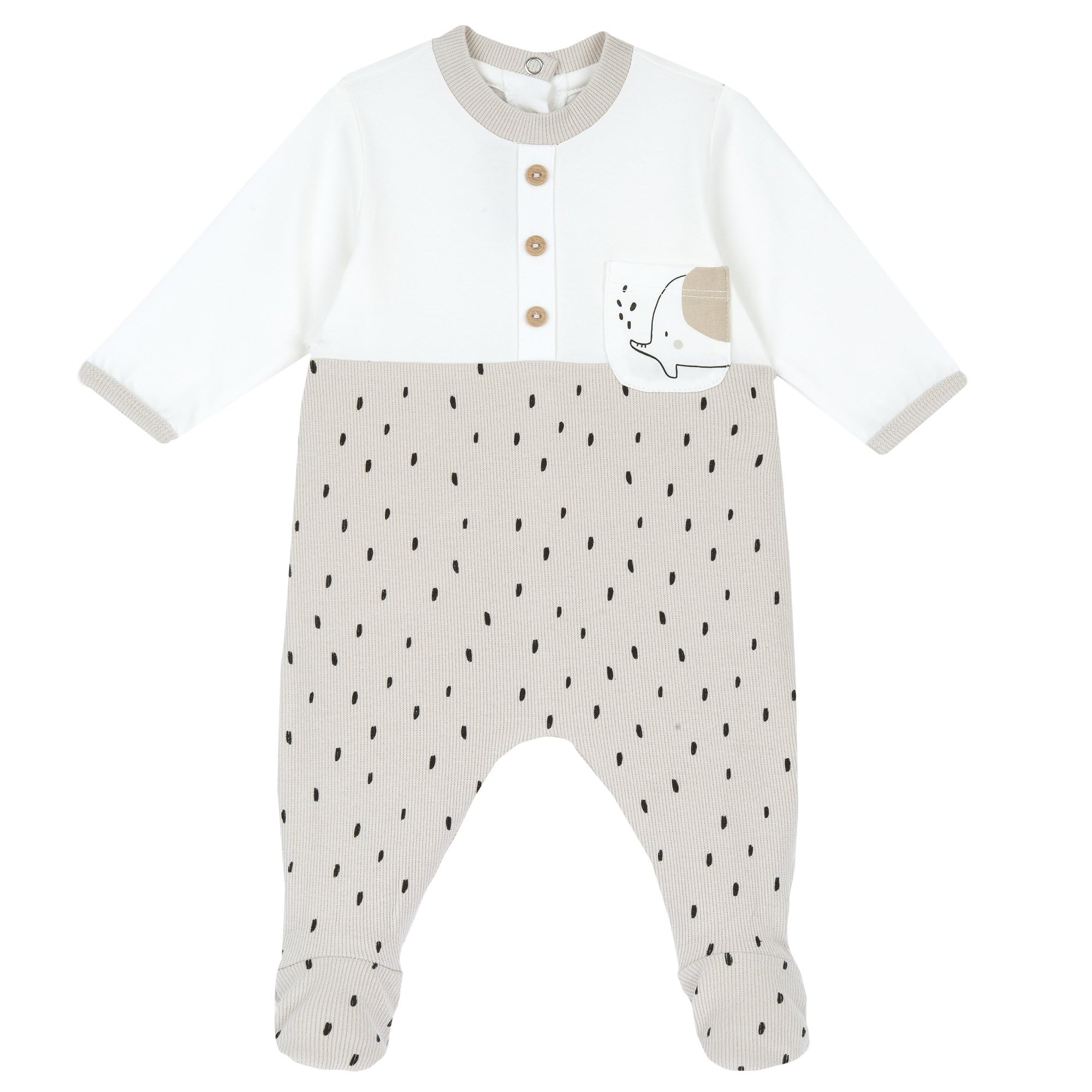 Chicco, Pelele Recién Nacido, con Cómoda Apertura con Botones, en Suave Algodón, Lavable en Lavadora, Ropa Bebé 0-24 Meses, Diseñado en Italia