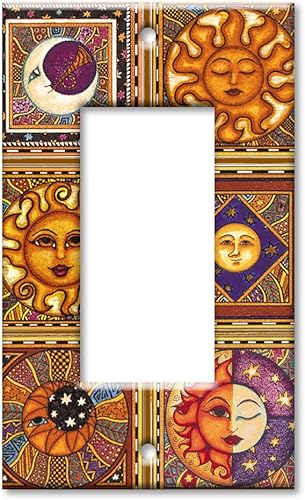 Art Plates - Celestials Theme Metal Decorativo Placa de pared de metal - Decoración de una sola banda - Imagen de Dan Morris - (Hecho en Estados