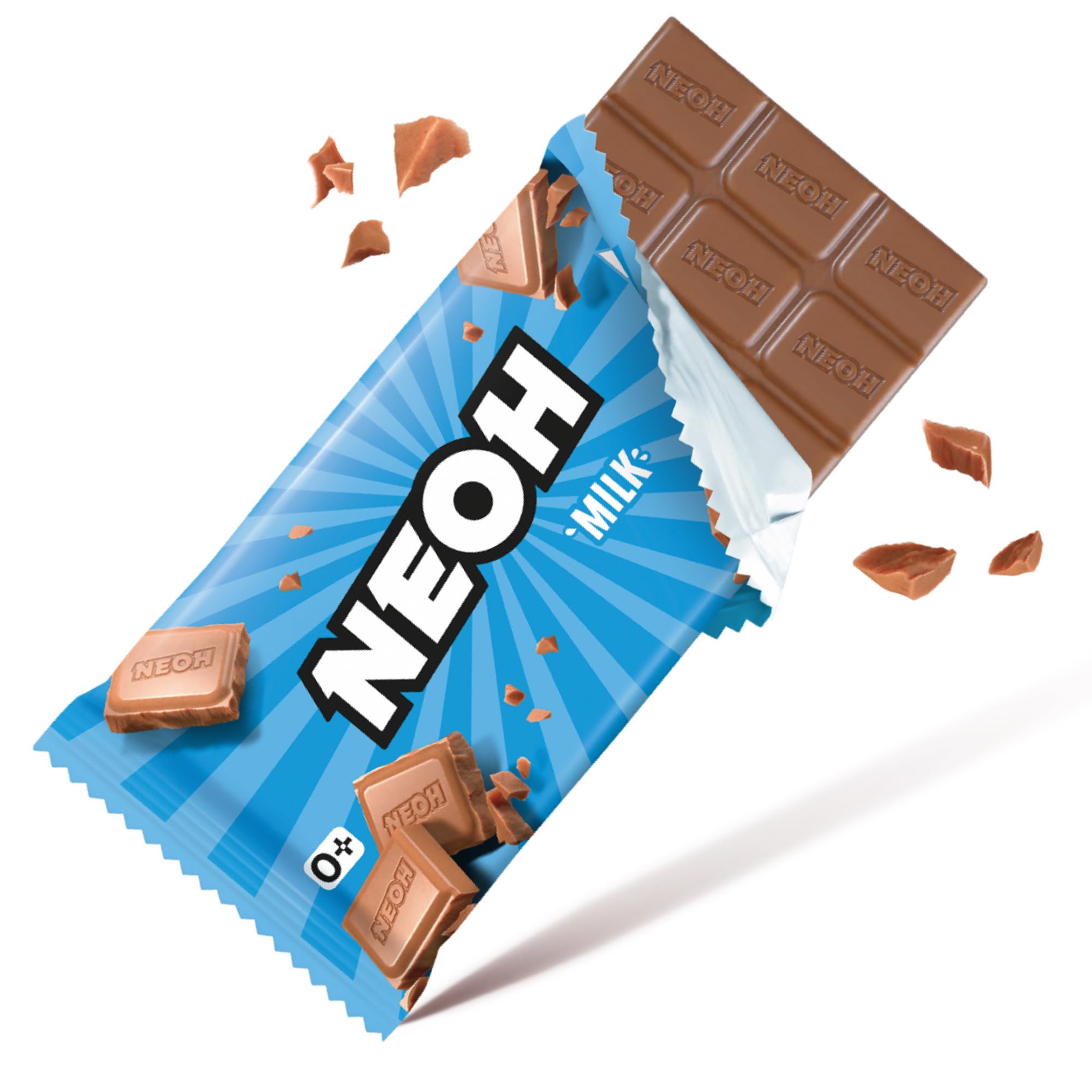 NEOH Low Carb Keto Milchschokolade | 1g Zucker, 105 kcal pro Portion | Die neue Alternative zu herkömmlichen Süßigkeiten | 1 x 55g