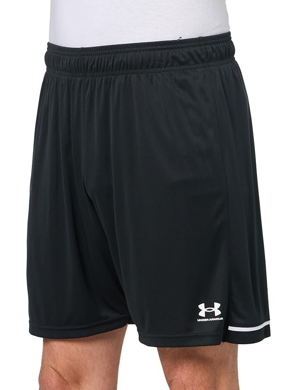 Under Armour Men's Challenger Shorts, (001) Black / / White, Medium by Under Armour - Image 3