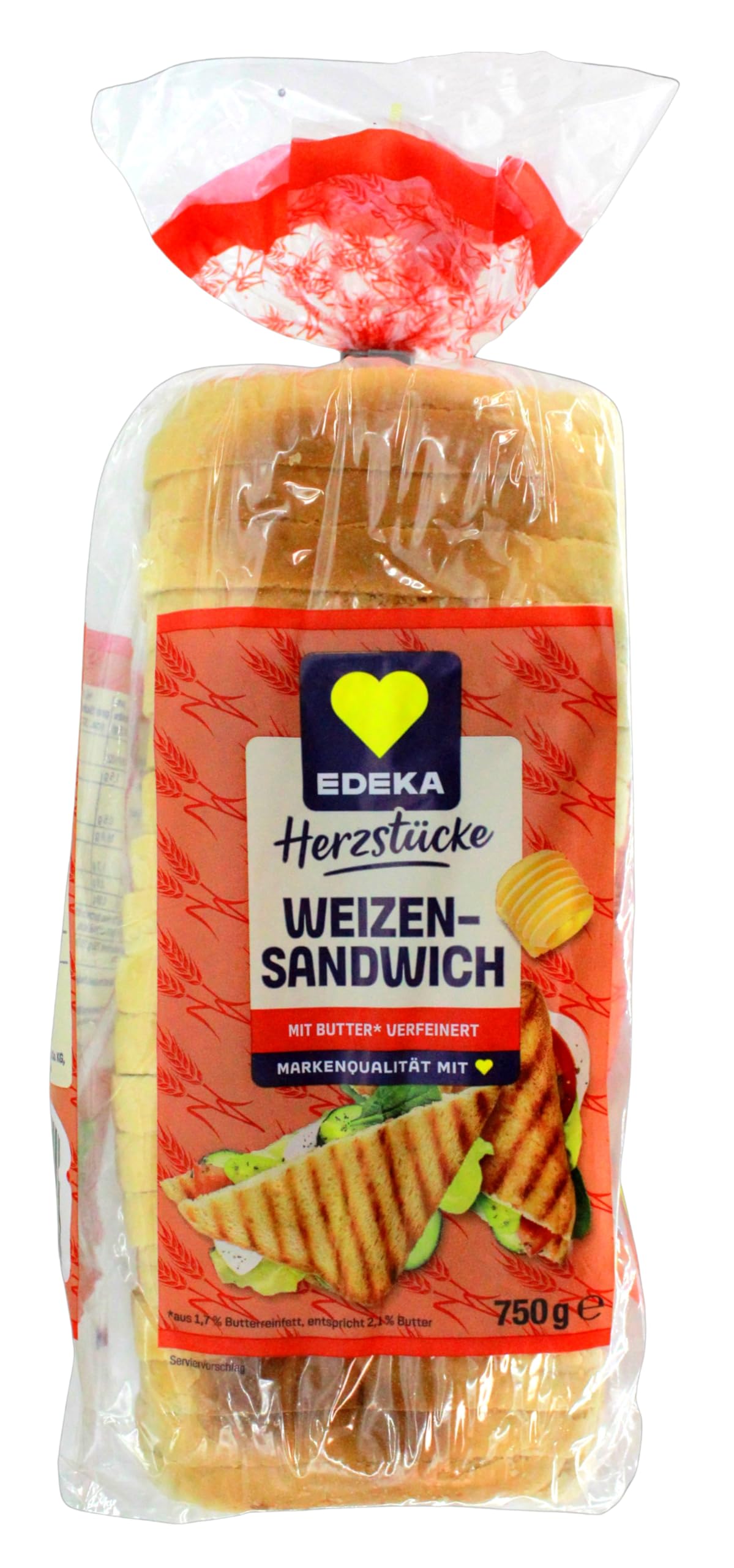 Herzstücke Weizen-Sandwich Toast, 7er Pack (7 x 750g)