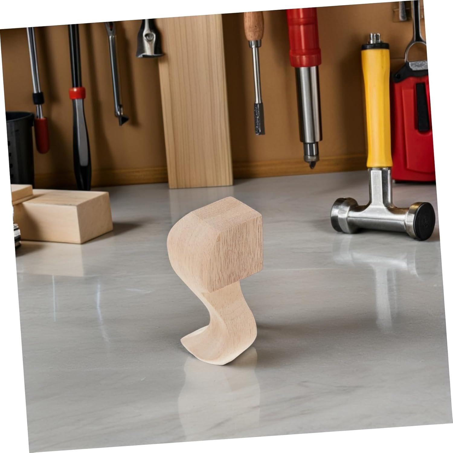 Uonlytech 4Pcs Solid Wood Furniture Legs Elegant European Style Carved Replacement Feet for Coffee Table Cabinet Bedside Table Easy Installation Furniture Legs