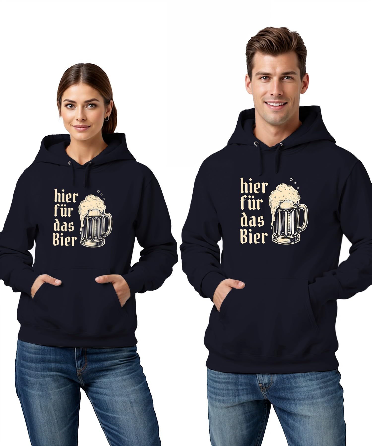 Tutaj na piwo Oktoberfest bluza z kapturem