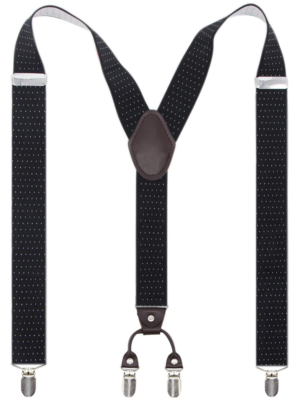 BiotertiMen 1 1/4" Wide Heavy Duty Y -shape Suspenders For Wedding, Formal Events